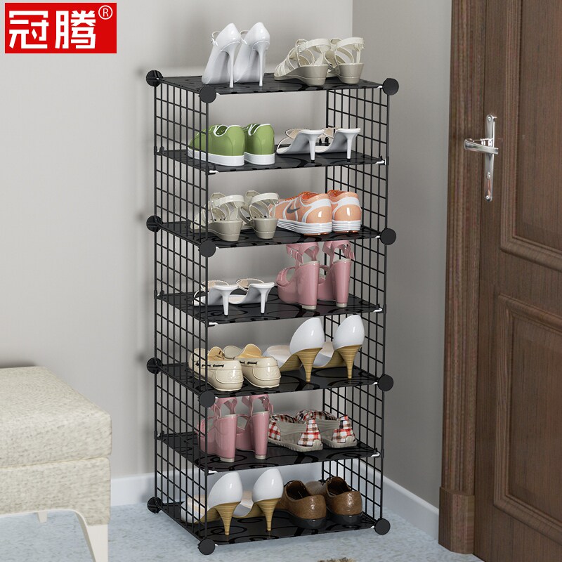 Iron shoe rack multi-layer simple doorway put economical non-stainless steel dormitory small shoe cabinet home outside aisle