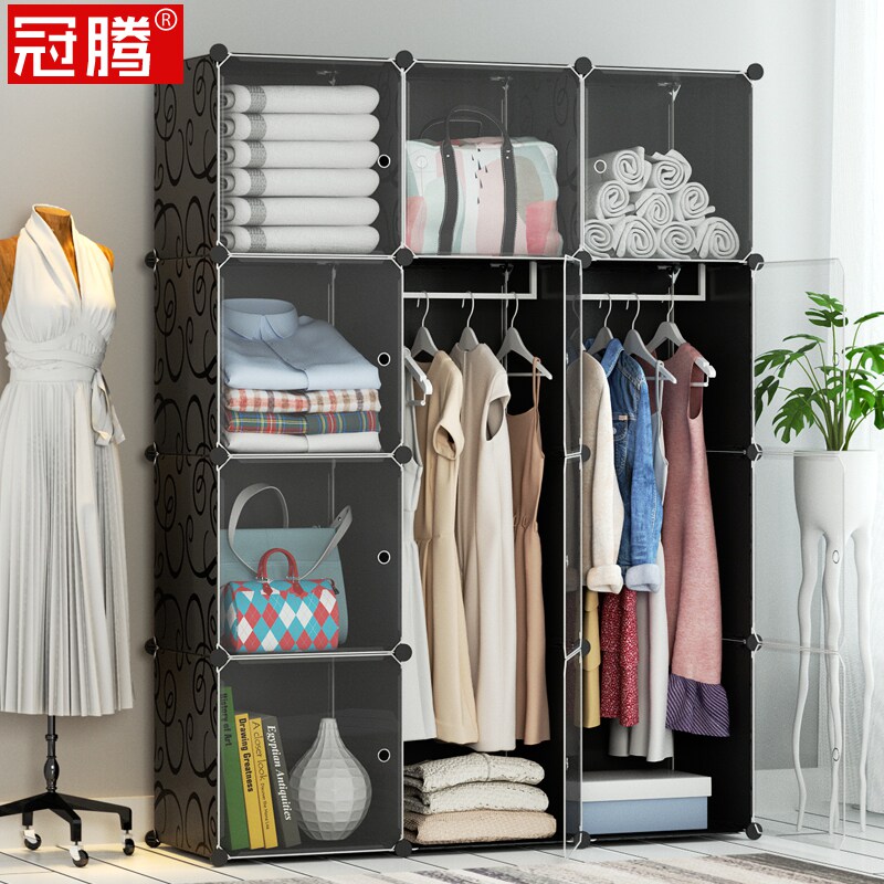 Single wardrobe simple modern economical cloakroom wardrobe simple assembly strong durable bedroom storage