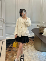 LeoMami high-end maternity wear spring and autumn style national trend button cardigan design loose and slimming jacket
