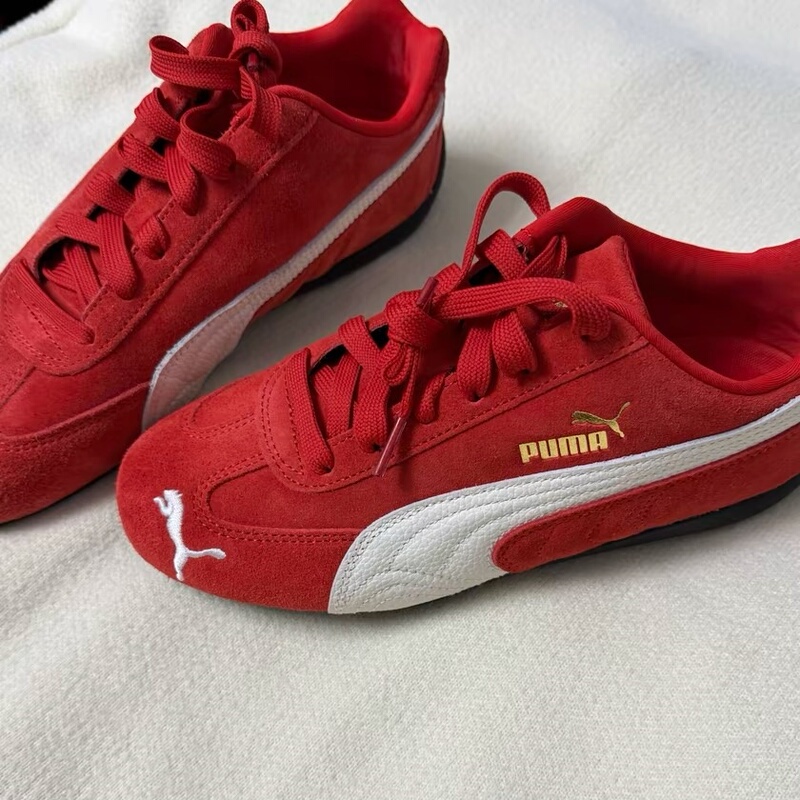 Puma Speedcat Og Retro Versatile Leather Non-Slip Wear-Resistant Racing Shoes German Training Shoes Sneakers Puma Speedcat Og Retro Versatile Leather Non-Slip Wear-Resistant Racing Shoes German Training Shoes Sneakers