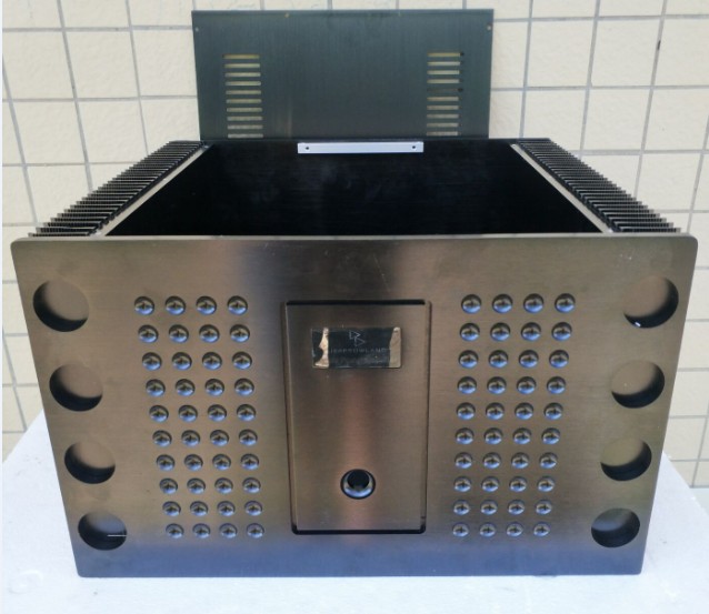 Chime Series-Rear-stage all-aluminum amplifier chassis(430*250*413) (Black Silver)