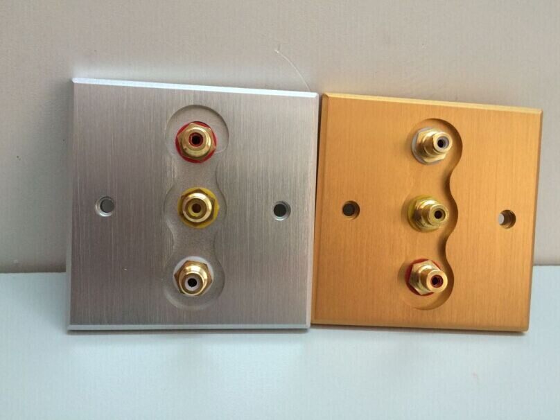 86 type 3 position terminal block All aluminum panel Wall audio socket panel