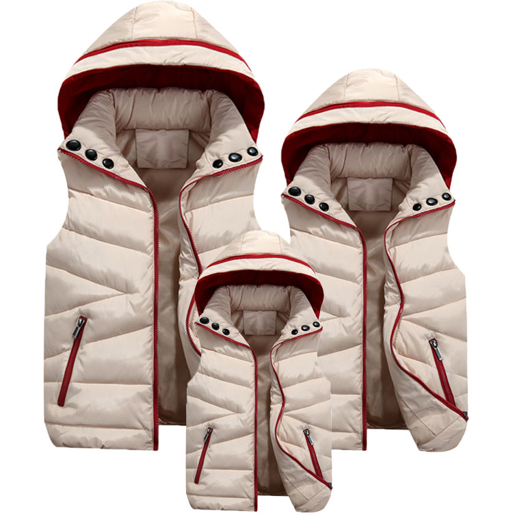 Mùa thu và mùa đông cha mẹ-con mặc áo vest cotton 2017 nam mới và nữ mẫu giáo trẻ em vest mùa đông áo vest trẻ em lớn áo liền quần cho bé
