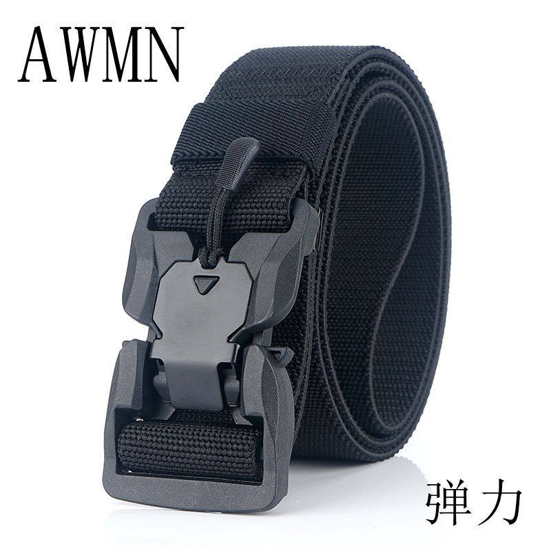 2019 new nylon magnetic belt head casual wild elastic braided belt neutral belt
