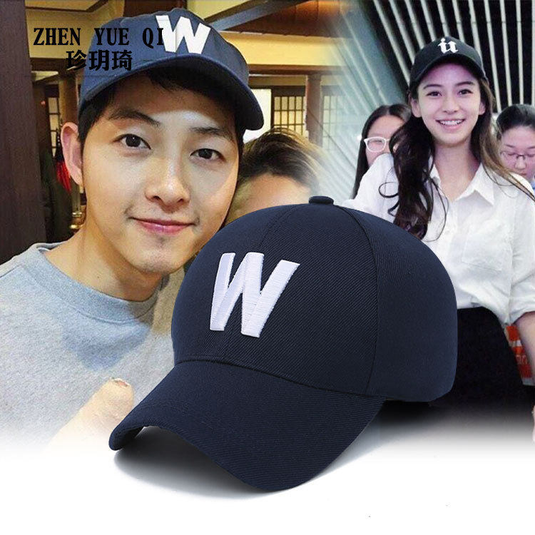 Zhenyueqi Korean version of casual golf hat spring and autumn embroidery W letter men's sunscreen baseball cap