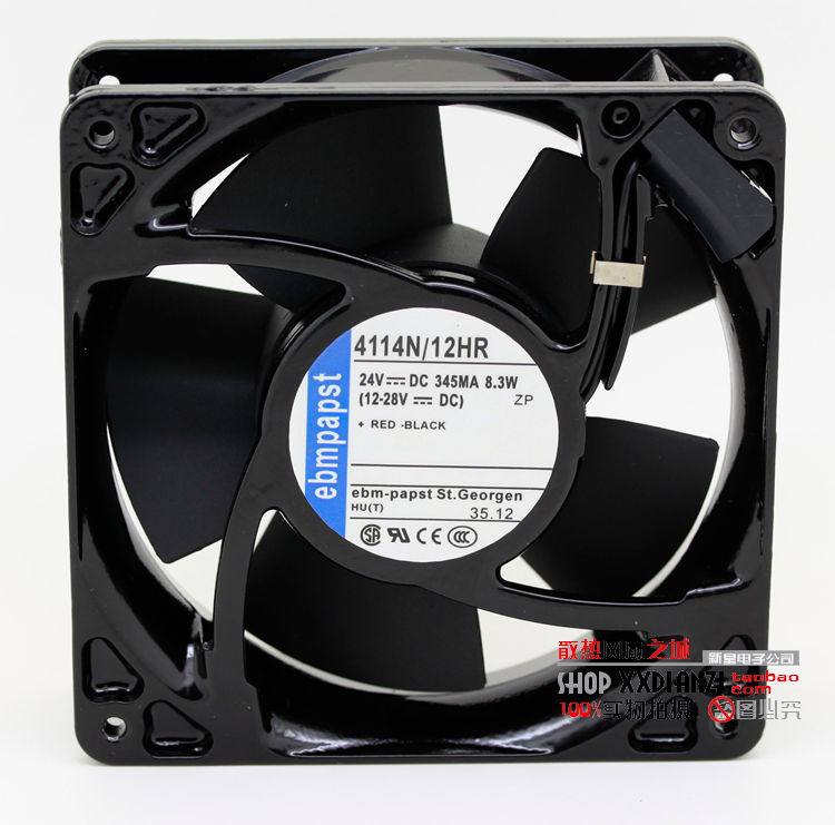 Original dress German EBMPAPST 4114N 12HR 24V 8 3W 3W 12038 12CM aluminium frame axial fans