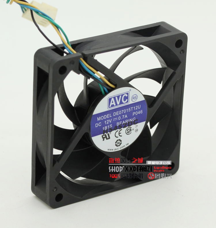 Original AVC DE07015T12U 0 12V 7A 7015 7015 7cm 7cm air volume PWM4 Line CPU fan