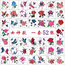 ins wind tattoo sticker Waterproof long-lasting simulation rose butterfly scar cover clavicle sexy tattoo small fresh sticker