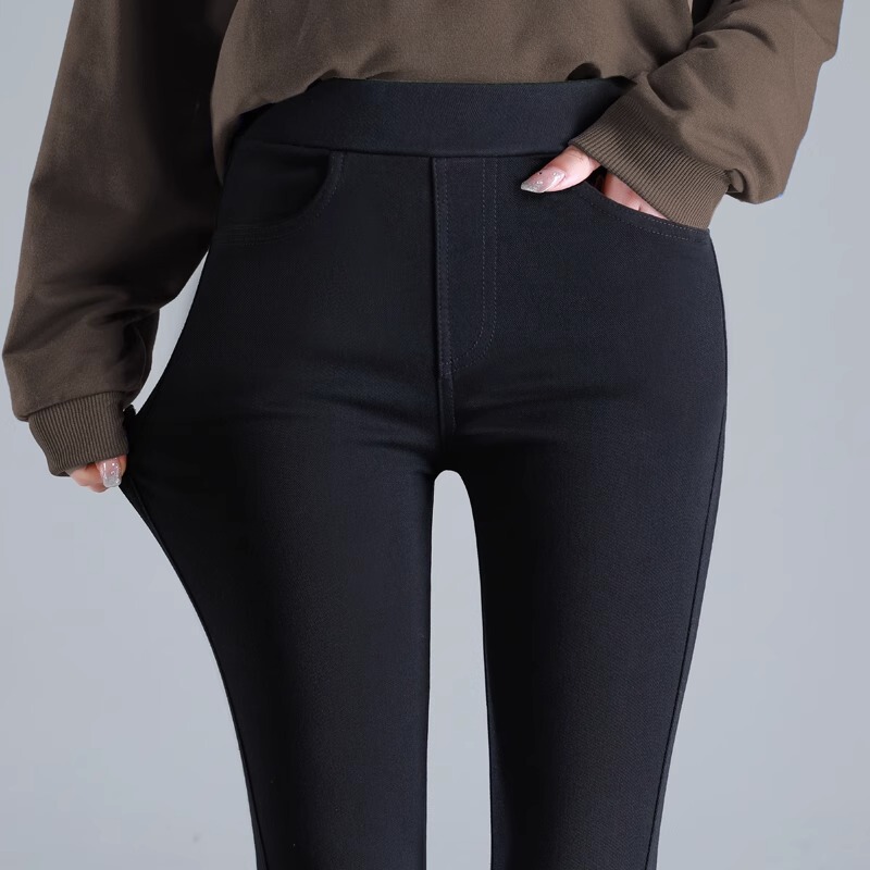 High-Elasticity Outerwear Leggings for Women, Versatile Black Pants for Autumn and Winter, Tight-Fitting Slimming Magic Pants, Non-Pilling Skinny Pants