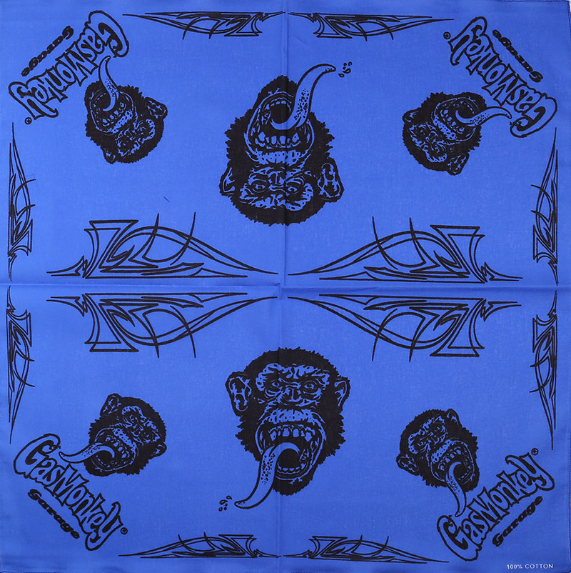 Blue monkey hip-hop turban Jiumi tube top leggings with the same hip-hop headband motorcycle heavy locomotive mask trendy square scarf