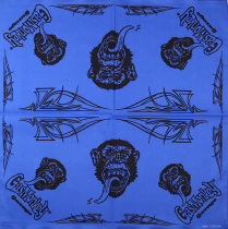 Blue monkey hip-hop headscarf Jiu Mi bandeau leggings The same hip-hop hairband motorcycle heavy motorcycle masked tide square towel