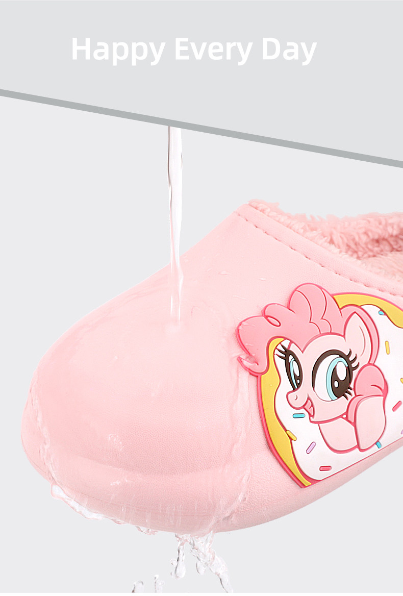 多妙屋 小马宝莉联名款 女童防水卡通保暖棉拖鞋 天猫优惠券折后￥9包邮（￥38-29）3色可选