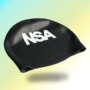 Mũ bơi bằng silicon NSA Mũ bơi bằng silicon màu đen và trắng tiêu chuẩn Mũ bơi bằng silicon mềm không thấm nước cho nam và nữ bikini 2021