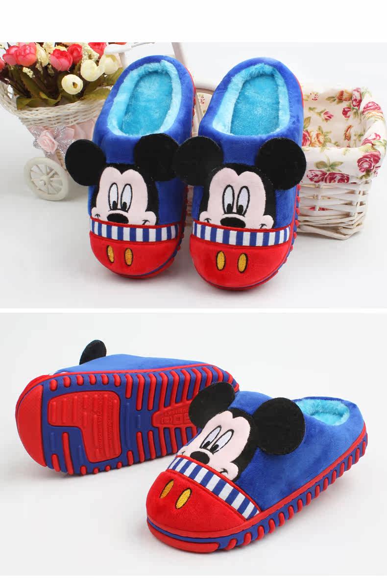 Pantoufles enfants en suède DISNEY pour hiver - semelle autre - Ref 1033286 Image 23