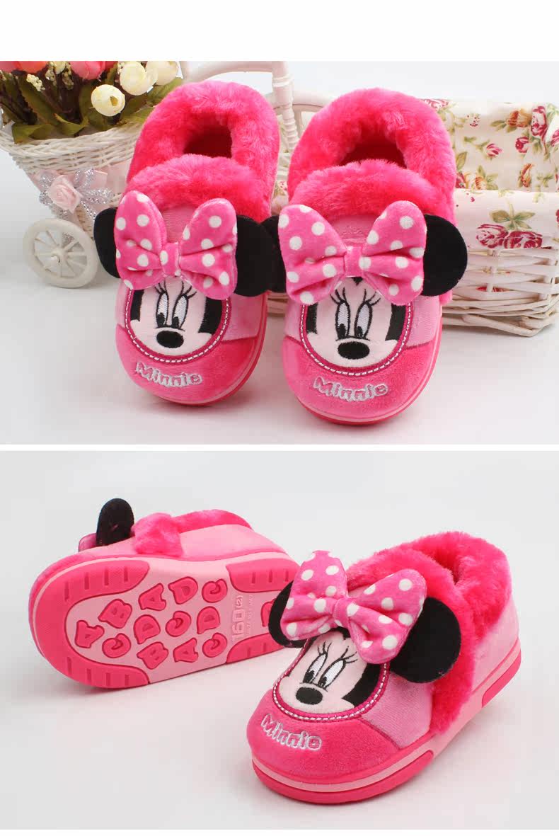 Pantoufles enfants en suède DISNEY pour hiver - semelle autre - Ref 1033286 Image 24