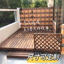 Anticorrosive wood carbonized wood outdoor floor balcony board courtyard roof platform camping tatami