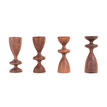 Wood candlestick-originally designed black walnut candlestick four-piece set cash design wedding festival photography props