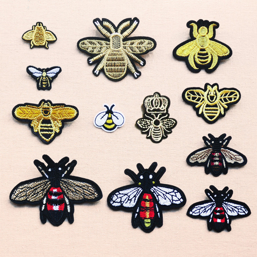 Fashion Embroidery Cloth Decal Wool Clothes Decorative Paste Tending Paste Bee Embroidery Paste Joker Small Insect