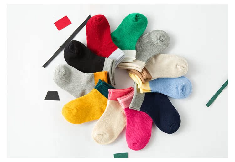 Vớ cotton cho bé mùa xuân và vớ mùa thu cho bé trai và bé gái 1-3-5-7-9-12 tuổi Matsutake phiên bản tiếng Hàn tất chống trơn
