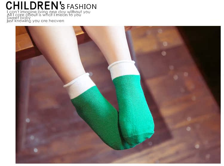 Vớ cotton cho bé mùa xuân và vớ mùa thu cho bé trai và bé gái 1-3-5-7-9-12 tuổi Matsutake phiên bản tiếng Hàn tất chống trơn