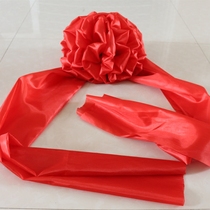 The awards in recognition of opening ribbon wedding car car safflower hong chou bu satin red flowers ball red flowers