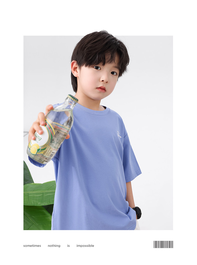 左西童装男童T恤短袖儿童夏装上衣2026新款男孩大童夏季凉感半袖 — 27