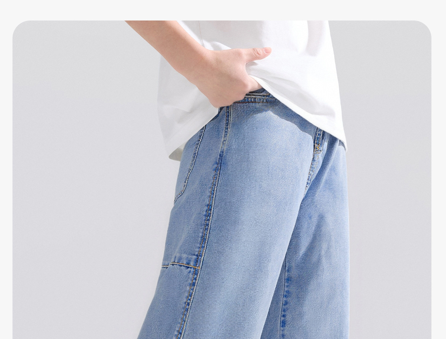 Zuoxi Children's Clothing Boys' Pants Summer Thin Children's Cool Tencel Jeans 2026 New Model Big Kids Anti-Mosquito Pants — 57