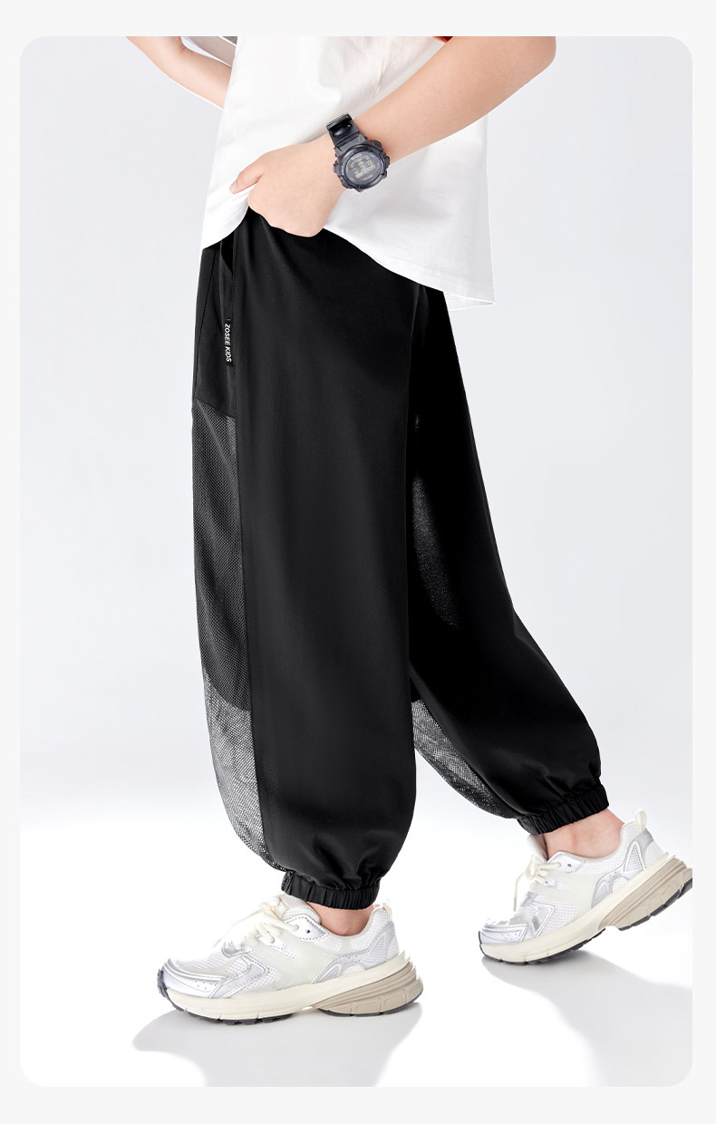 Zuoxi Children's Clothing Boys' Anti-Mosquito Pants Children's Trousers Summer Thin Quick-Dry Sports Pants 2026 New Model Big Kids Long Pants — 91