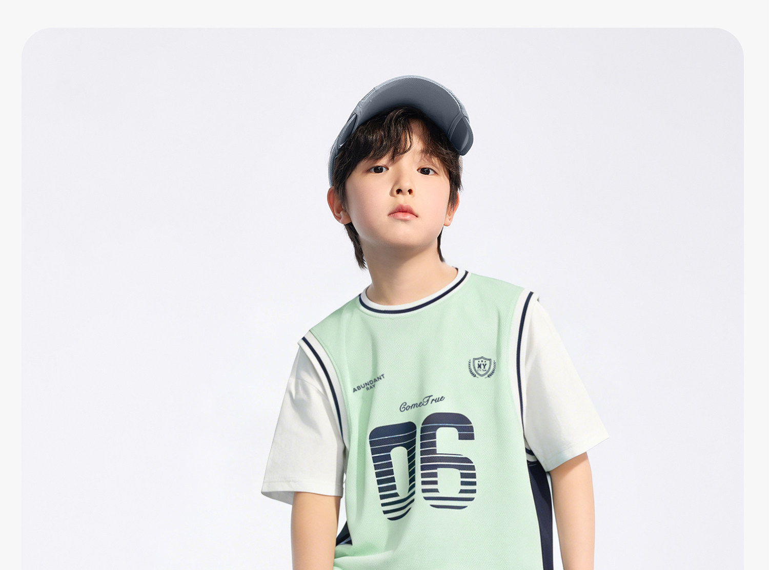 左西童装男童套装夏季速干运动短袖2026新款儿童篮球服两件套夏装 — 46