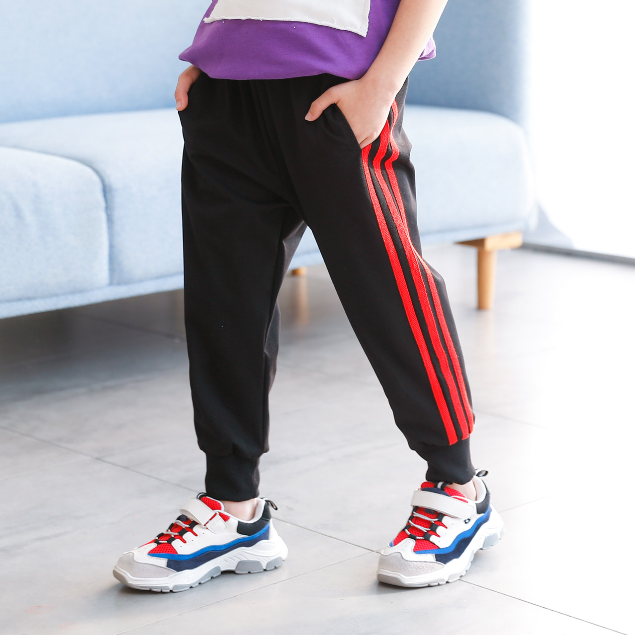 Left Tây nam quần mùa xuân váy 2020 trẻ em mới sweatpants quần trong trẻ em lớn mùa xuân và mùa thu mô hình dương-khí Hàn Quốc phiên bản của thủy triều.