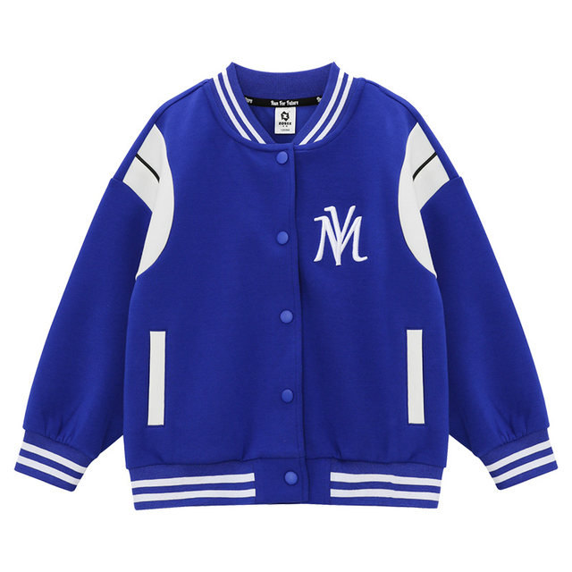 Zuoxi Boys Baseball Jacket Spring and Autumn Boys Klein Blue Children's Clothing Top Spring Children 2022 New