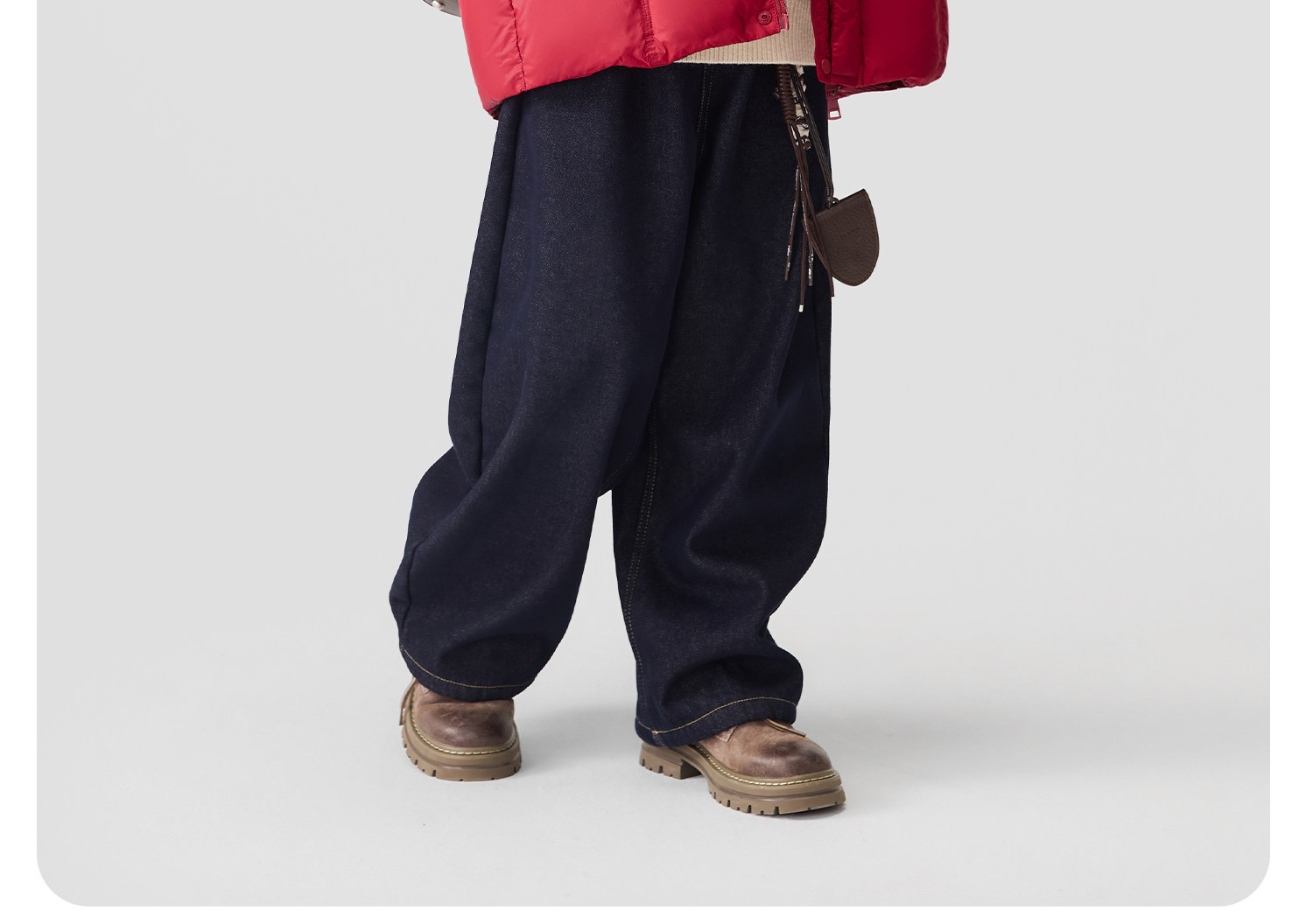 左西童装男童羽绒服冬季保暖2026新款儿童三防蓄热面包服大童外套 — 91