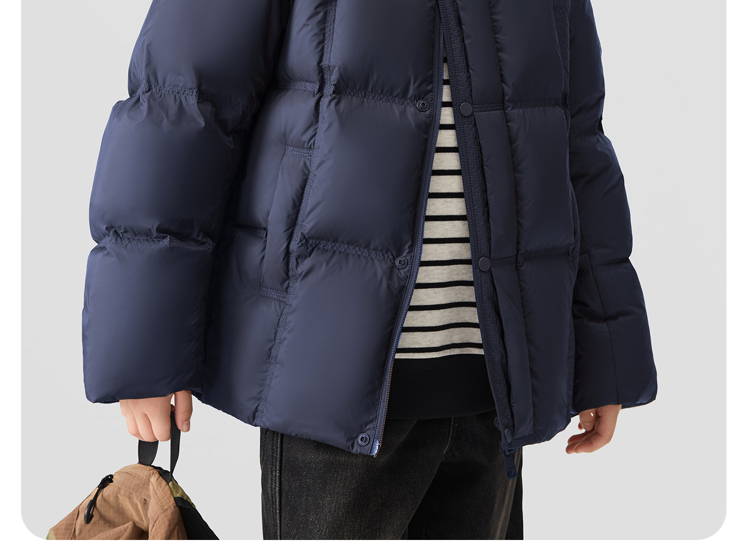 左西童装男童羽绒服冬季保暖2026新款儿童三防蓄热面包服大童外套 — 59