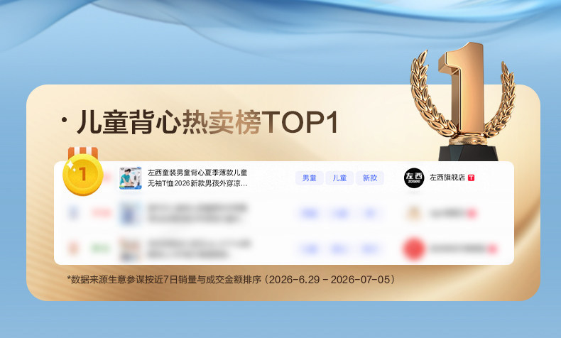左西童装男童背心夏季薄款儿童无袖T恤2026新款男孩外穿凉感上衣 — 6