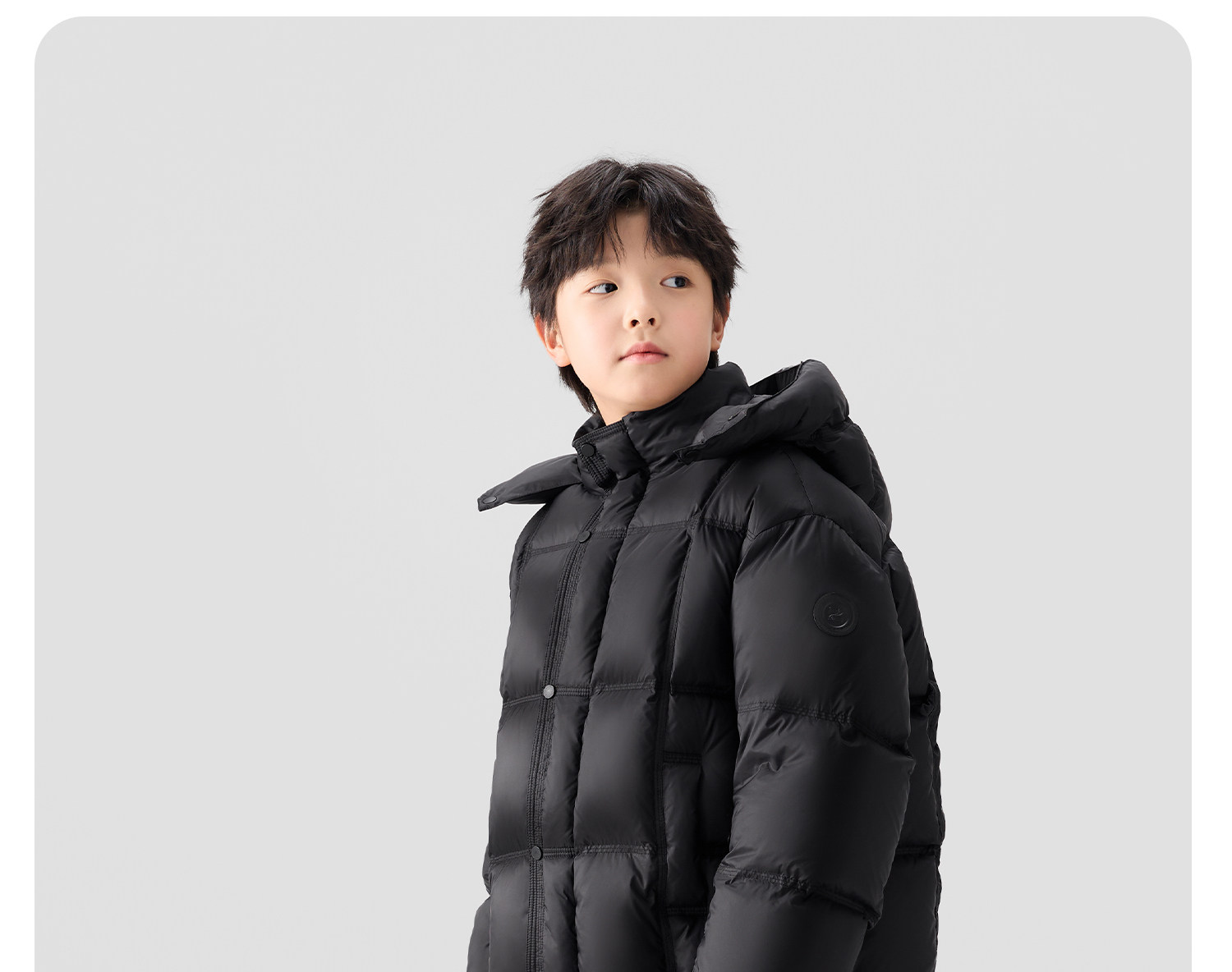 左西童装男童羽绒服冬季保暖2026新款儿童三防蓄热面包服大童外套 — 50