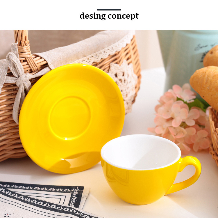 Miễn phí vận chuyển phong cách châu Âu cốc cà phê nổi vòng hoa phù hợp với tiêu chuẩn WLAC trận đấu lớn miệng pha cà phê cappuccino 220ml nội thất hiện đại