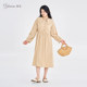 Yarou doll collar dress women's spring 2024 new sweet temperament slim cotton waist a-line long skirt