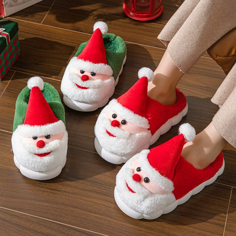 2025 New Santa Claus Home Slippers Cross-Border Cartoon Couple Thick-Soled Non-Slip Men's and Women's Autumn and Winter Slippers 2025 New Santa Claus Home Slippers Cross-Border Cartoon Couple Thick-Soled Non-Slip Men's and Women's Autumn and Winter Slippers