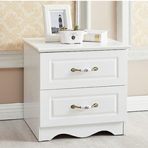 White paint bedside table Simple mini multi-function small cabinet Assembly simple locker Bedside storage cabinet