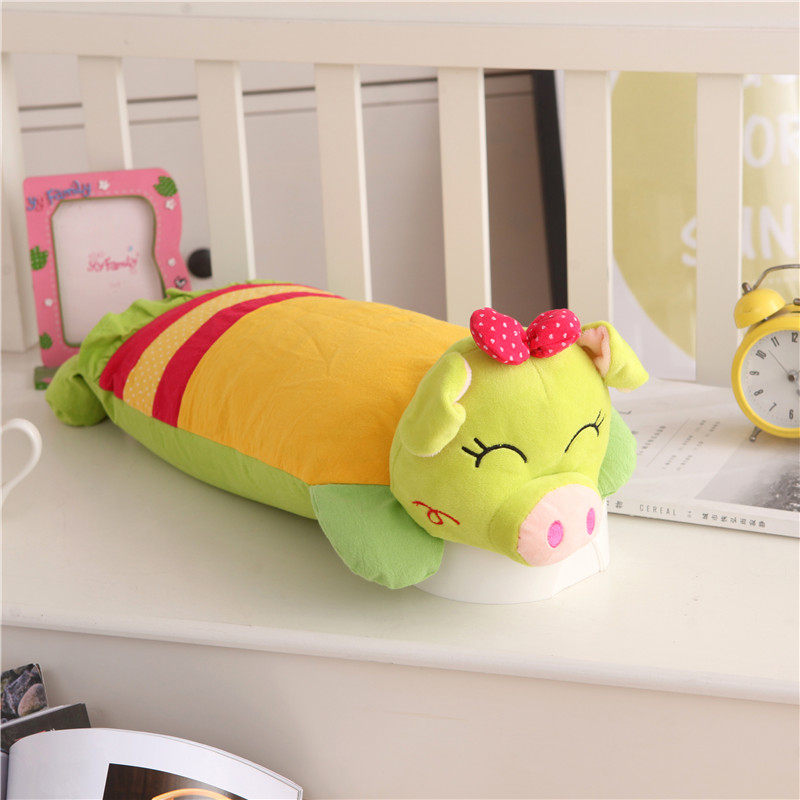 Newborn anti-bias head pillow baby children 0-6 years old baby correction head-shaped cool pillow summer cotton piglet buckwheat pillow