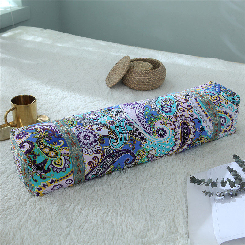 Rectangular Round Side Flower Pillow Hold Pillow Han Style Buckwheat Care Cervical Spine Pillow Palace Pillow Imitation Ancient Liner Sleeve Removable