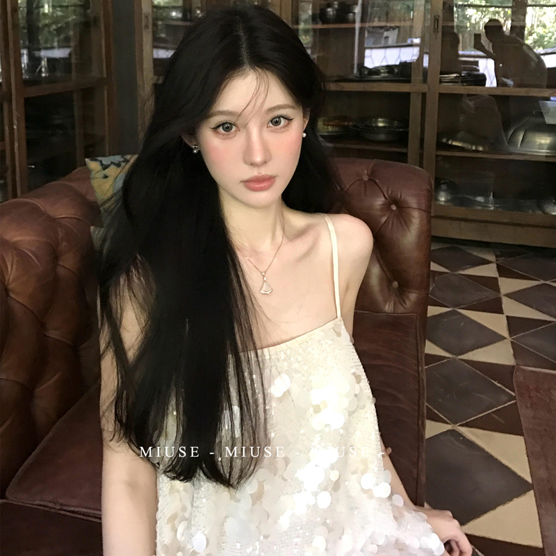 Women's Camisole Top 2026 Summer New Style High-End Socialite Style Heavy Sequin Lace Sleeveless Loose Blouse