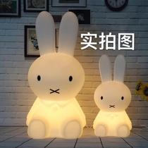 ins rabbit lamp large LED childrens room night light decoration cute cartoon lamp bedroom desk lamp bedside lamp floor lamp