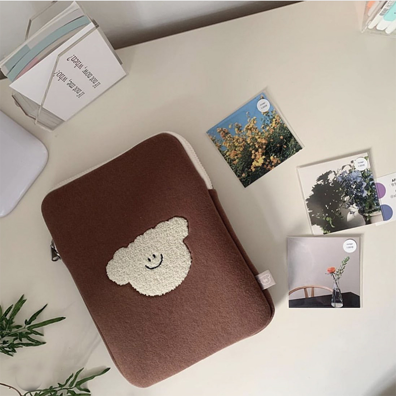 Korea INS 13 inch small bear computer bag 9 7 inch ipad containing bag portable notebook ipad containing bag