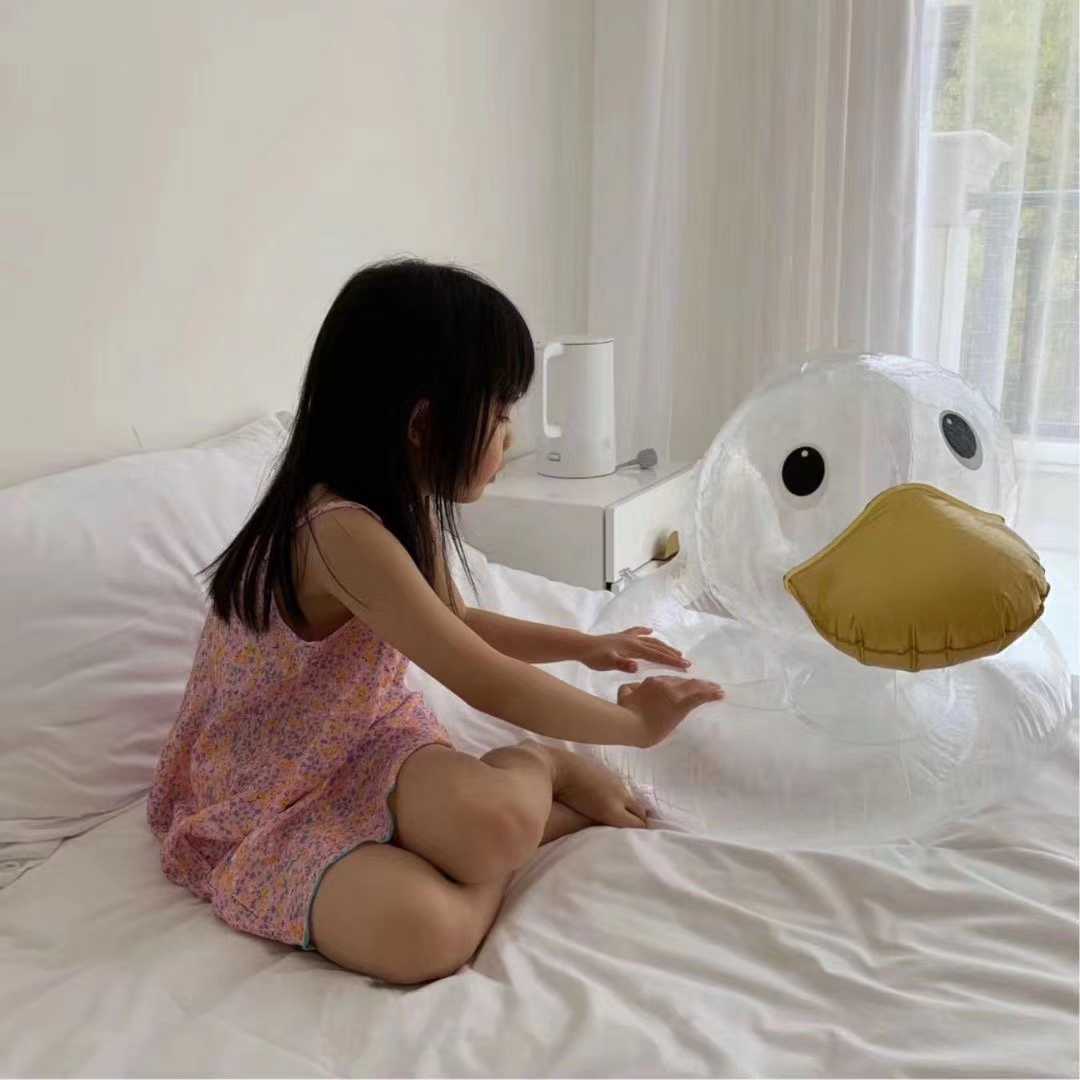 South Korea Ins Children Swimming Circle Cute Transparent Duck Swim Ring