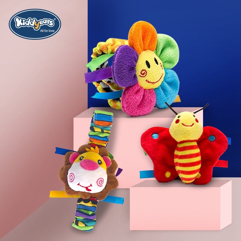 kiddyears Baby Wrist Rattle Newborn Bell Wristband Chewable training Toy for three-month-old baby