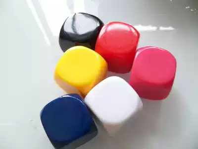 No 25 LIGHT BOARD DICE WHITEBOARD TEACHING COLOR BLANK COLOR SIEVE ROUNDED CORNERS CAN WRITE TEACHING AIDS 25MM TWENTY-five