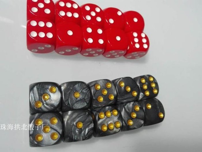 Number 18 dice Challenge eighteen dice show Fancy Dice Quick Hand Practice A Column of the Sky Rounded Red black