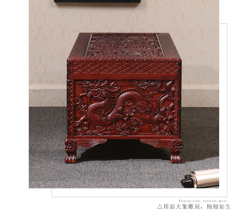 博 瑶 樟木箱 雕 雕 双龙戏珠 香 樟木箱 字画 收藏 箱 婚 婚 5 n5tqyAH8cq - Cái hộp hộp gỗ đựng đồ