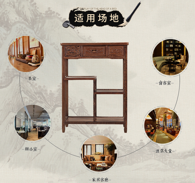 Mahogany đồ nội thất cánh gà bằng gỗ với tủ lưu trữ tủ trà tủ cao tủ trà tủ gỗ rắn bàn trà - Bàn trà bàn góc sofa